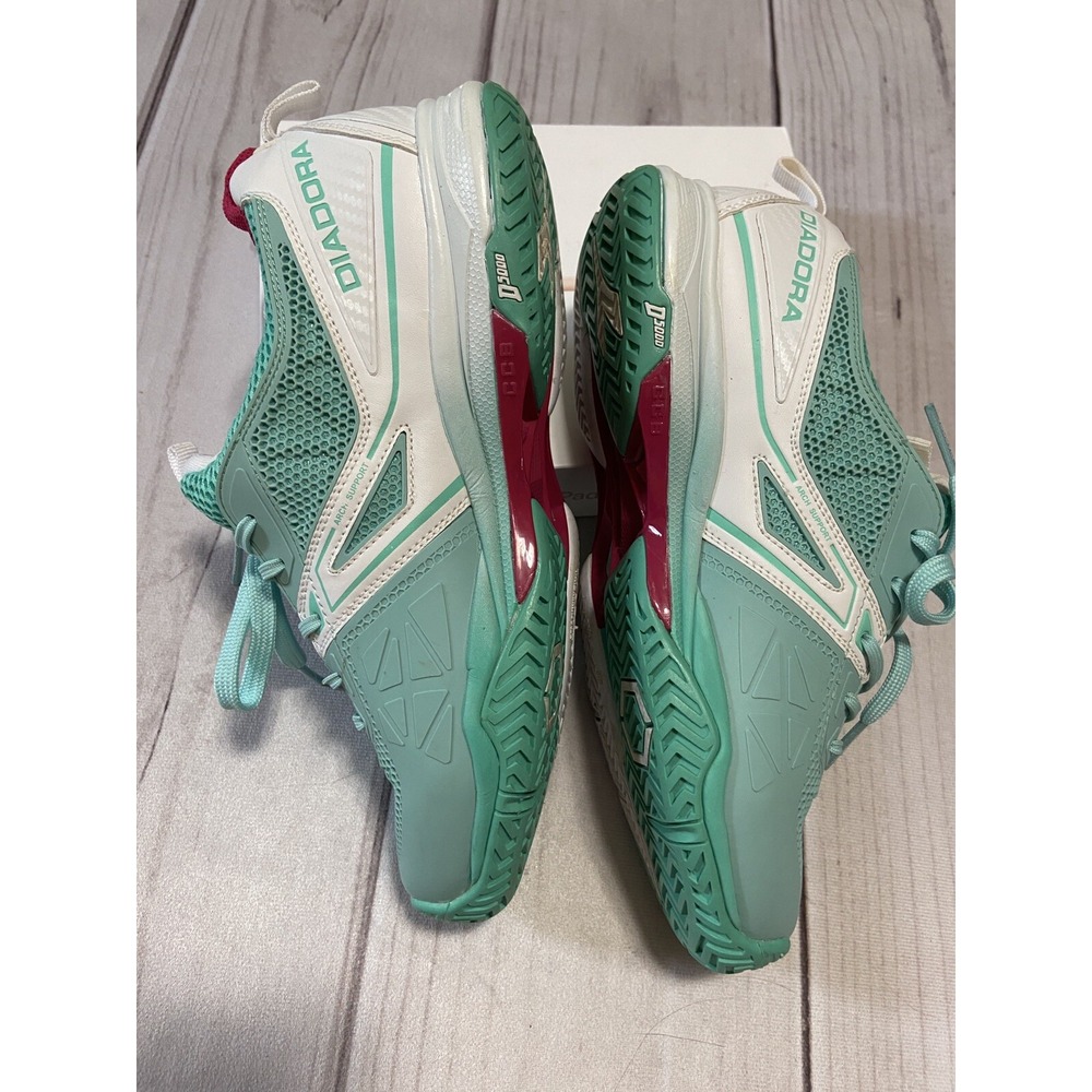 Diadora Speed Pro Evo II Shoes Womens 9 Aqua White Ortholite Running Sneaker - Picture 6 of 11